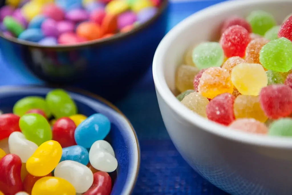 Bowls of candy.